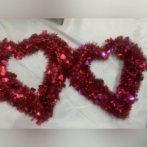 Shine Bright! Red & Purple Holographic Tinsel Wreath | Valentine’s Day Essential